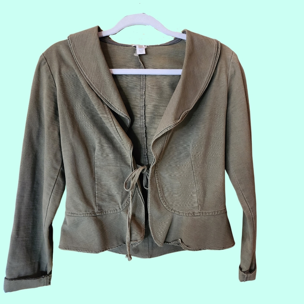 Vintage Y2K Army Green Blazer Size M